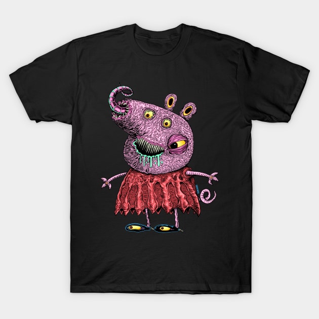 Pig Monster T-Shirt by Robisrael